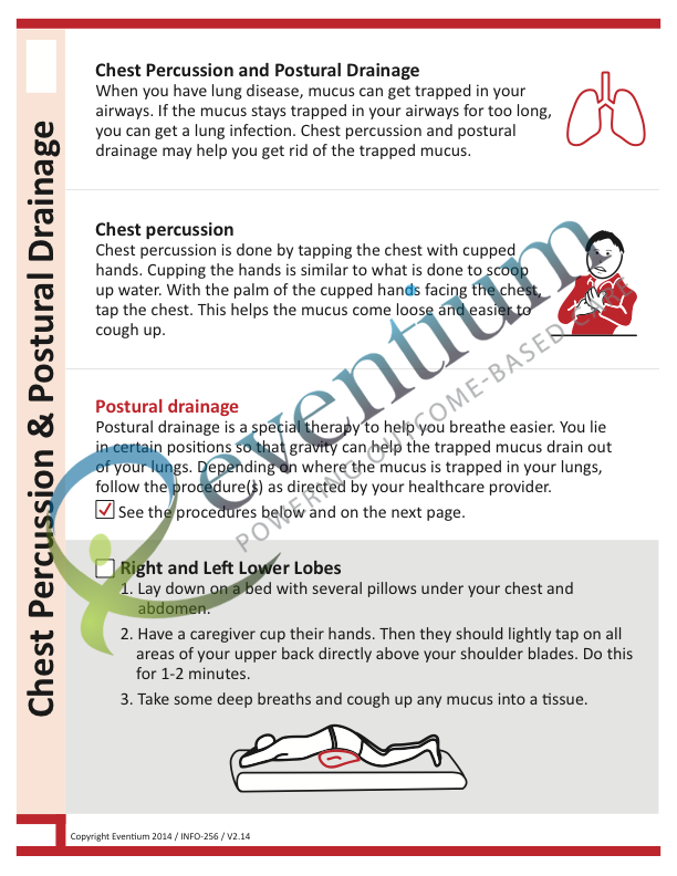 Chest Percussion/Postural Drainage Eventium